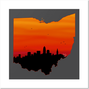 Cleveland Skyline Posters and Art